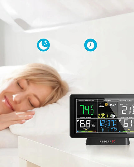 Belaidė orų stotelė Feegar LCD 7,5" barometras termometras