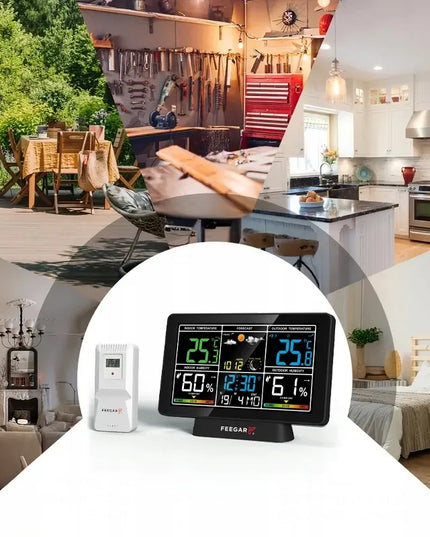 Belaidė orų stotelė Feegar LCD 7,5" barometras termometras