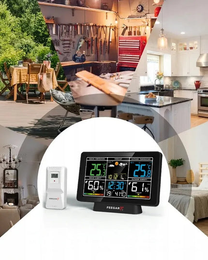 Belaidė orų stotelė Feegar LCD 7,5" barometras termometras