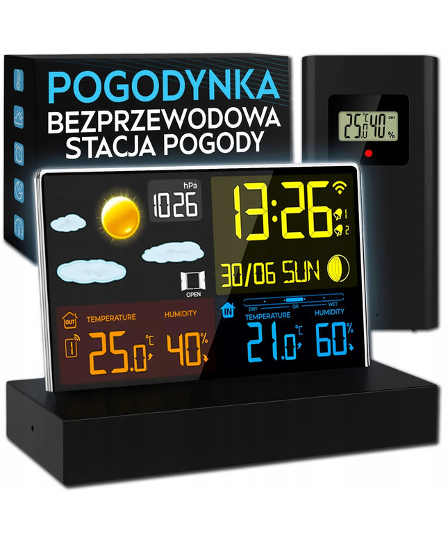 Belaidė orų stotelė Pogodynka su LED apšvietimu ir termometru
