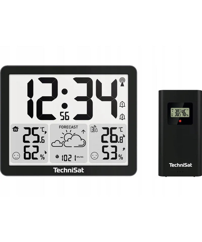 Belaidė orų stotelė su jutikliu ir termometru TechniSat IMETEO 310, juoda