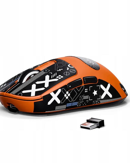 Belaidė pelė | Attack Shark X3 Orange | Grip Tape