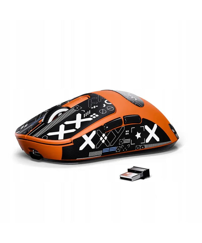 Belaidė pelė | Attack Shark X3 Orange | Grip Tape
