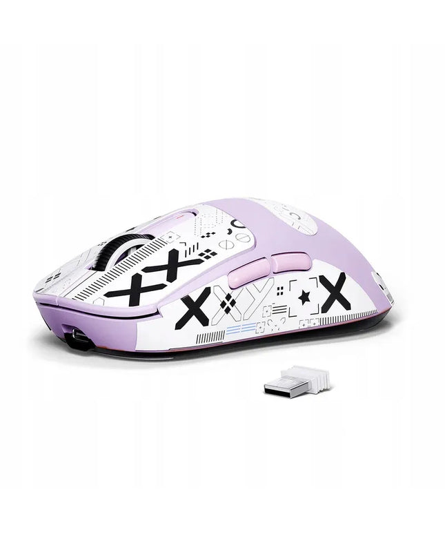 Belaidė pelė | Attack Shark X3 Purple | Grip Tape