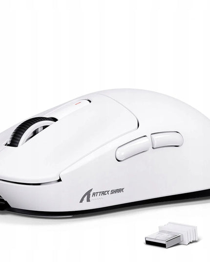 Belaidė pelė Attack Shark X3 Superlight PAW3395 Kailh, balta