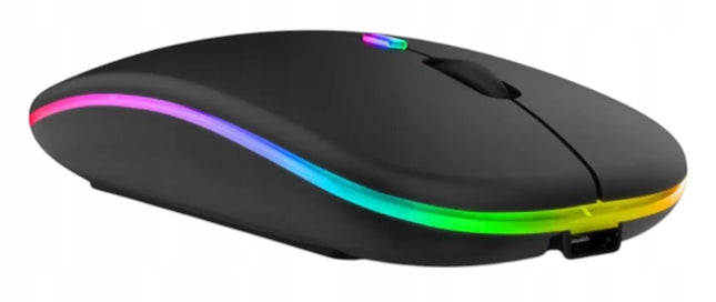 Belaidė RGB pelė su Bluetooth, tyli, skirta planšetėms, išmaniesiems televizoriams ir išmaniesiems telefonams