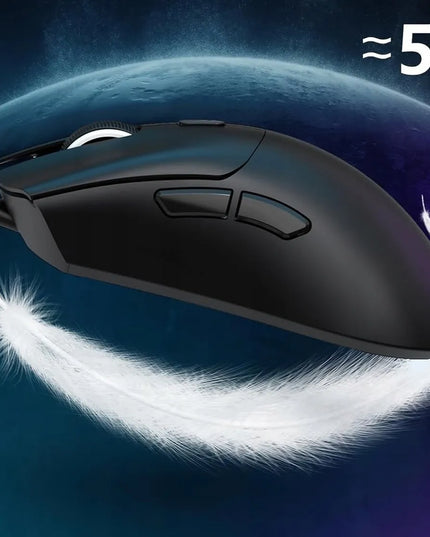 Belaidė žaidimų pelė Attack Shark R1 Tri-Mode, Juoda