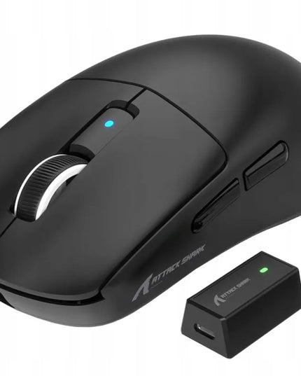Belaidė žaidimų pelė ATTACK SHARK R6, 39g, 42000 DPI, BT/2.4G/USB, juoda