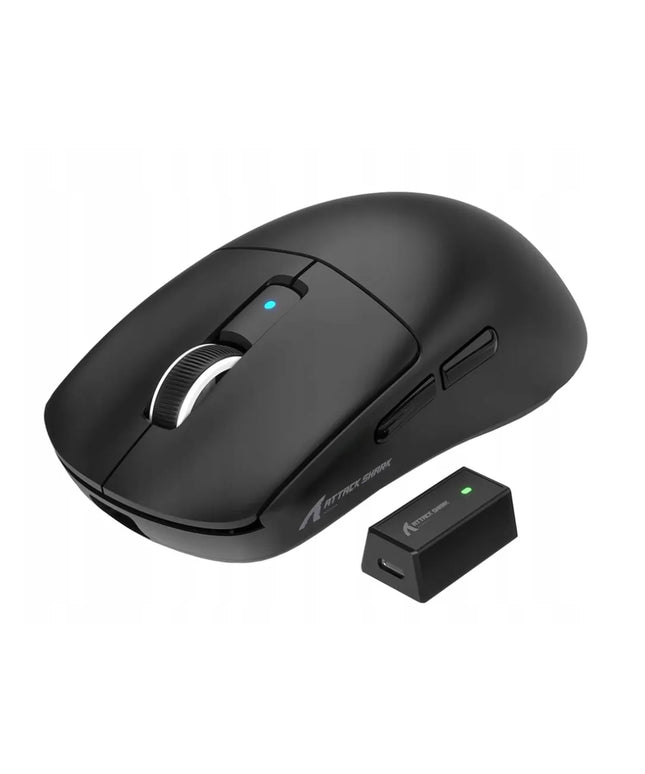 Belaidė žaidimų pelė ATTACK SHARK R6, 39g, 42000 DPI, BT/2.4G/USB, juoda