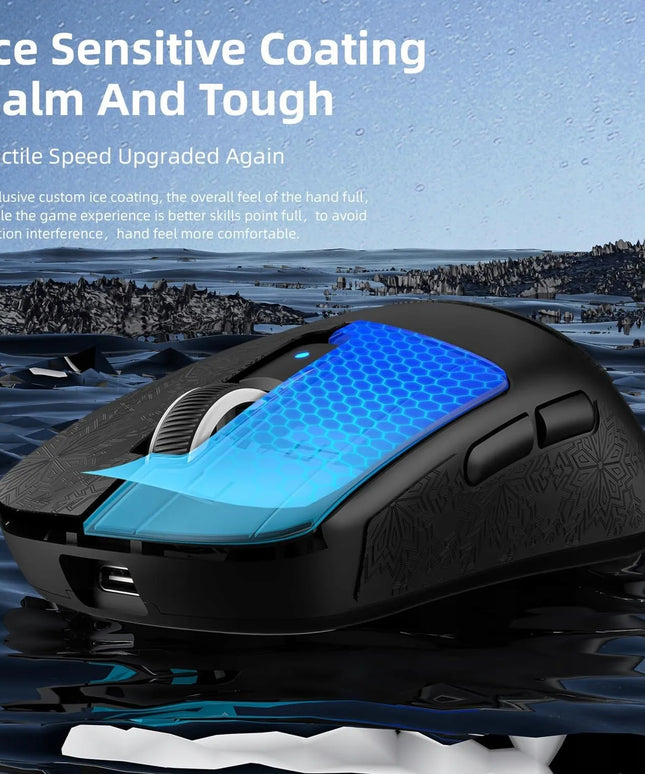 Belaidė žaidimų pelė ATTACK SHARK R6, 39g, 42000 DPI, BT/2.4G/USB, juoda