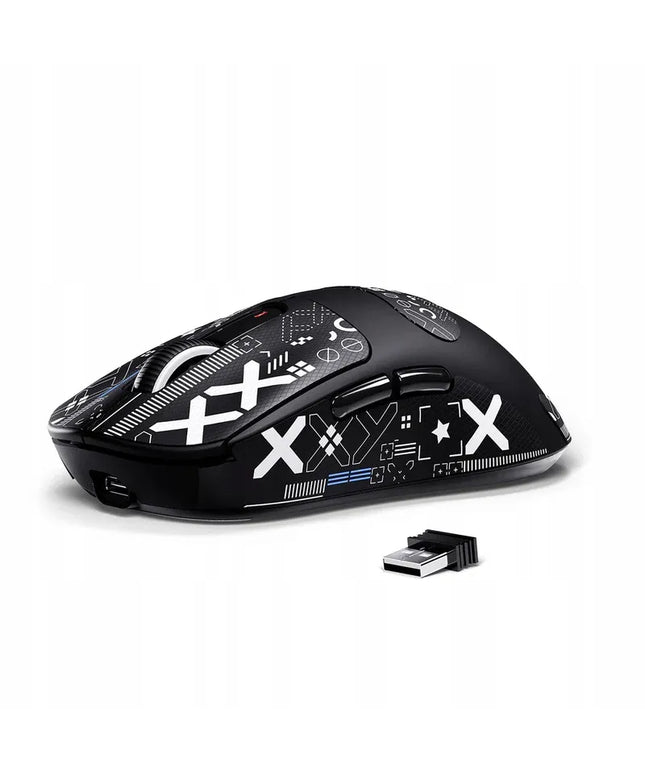 Belaidė žaidimų pelė Attack Shark X3 Black + Grip tape optinis jutiklis