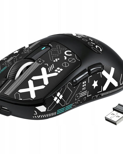 Belaidė žaidimų pelė Attack Shark X3 Black + Grip tape optinis jutiklis