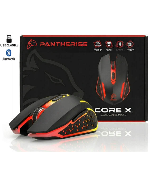 Belaidė žaidimų pelė PANTHERISE CORE X 3200DPI Bluetooth + radijo ryšys