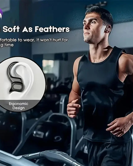 Belaidės ausinės su įmontuotu mikrofonu ir LED ekranu