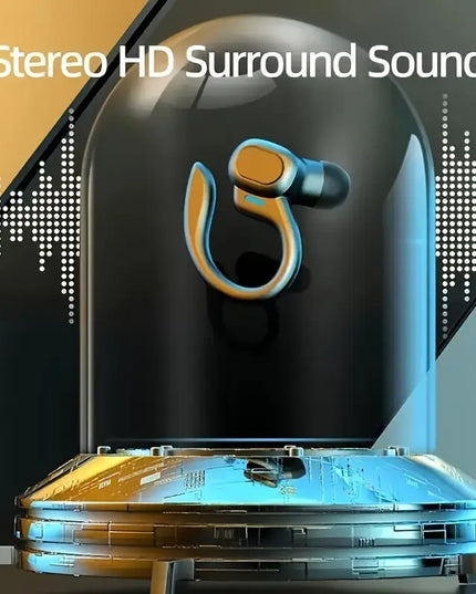 Belaidės ausinės su įmontuotu mikrofonu ir LED ekranu