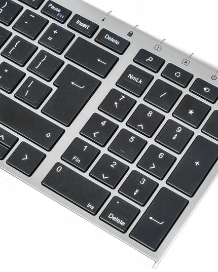Belaidis aukščiausios kokybės USB 2.4GHz komplektas: SLIM klaviatūra ir pelė QWERTY