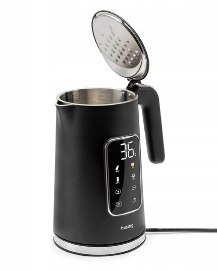 Belaidis elektrinis virdulys 2200W su jutikliniu skydeliu 1,7L, juodas, Huslog