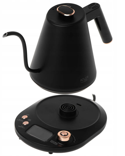 Belaidis elektrinis virdulys Adler Gooseneck 1L 1100W su temperatūros reguliavimu