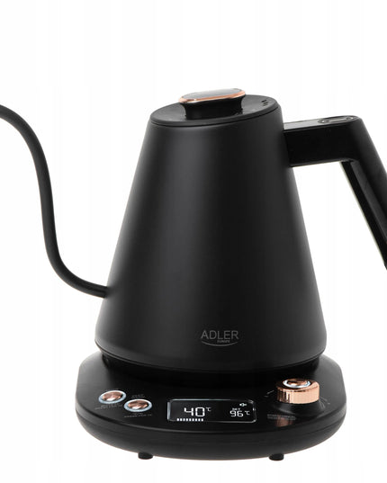 Belaidis elektrinis virdulys Adler Gooseneck 1L 1100W su temperatūros reguliavimu