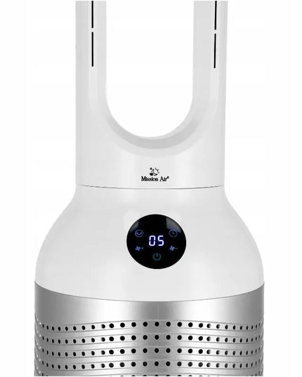 Belaidis grindinis koloninis ventiliatorius Mission Air AirLoop White 30W