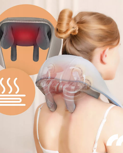 Belaidis kaklo, sprando ir nugaros masažuoklis Maltec PRO-Comfy25W Wireless Shiatsu