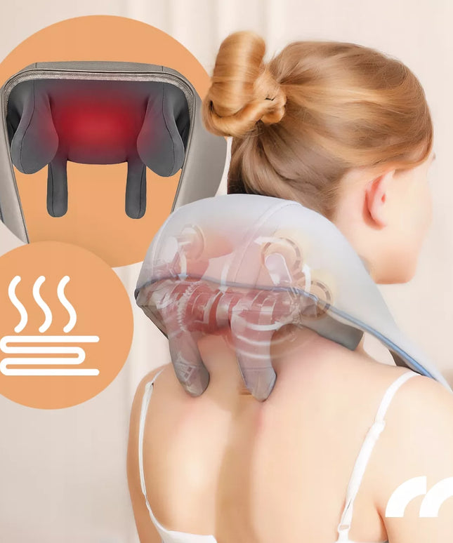 Belaidis kaklo, sprando ir nugaros masažuoklis Maltec PRO-Comfy25W Wireless Shiatsu