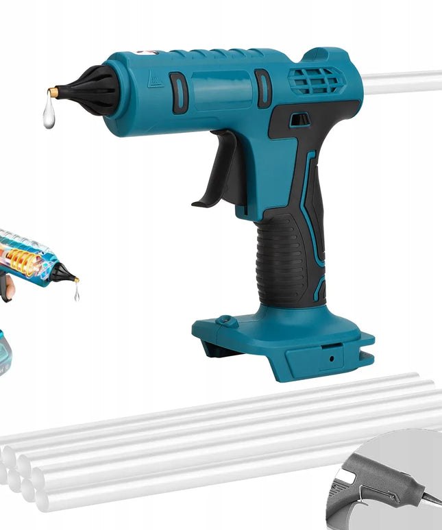 Belaidis karšto klijavimo pistoletas 11mm, suderinamas su Makita 20V + 10 klijų lazdelių