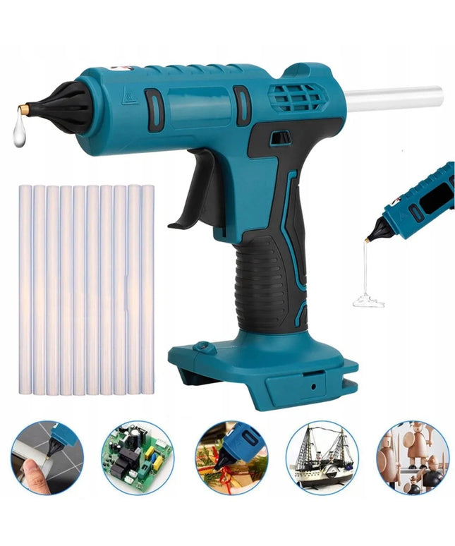 Belaidis karšto klijavimo pistoletas 11mm, suderinamas su Makita 20V + 10 klijų lazdelių
