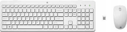 Belaidis klaviatūros ir pelės rinkinys HP 230 Wireless Combo, baltas, 3L1F0AA