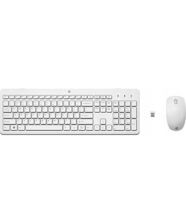 Belaidis klaviatūros ir pelės rinkinys HP 230 Wireless Combo, baltas, 3L1F0AA