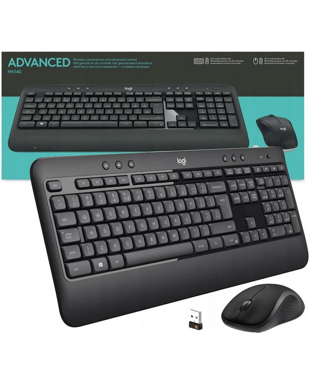 Belaidis klaviatūros ir pelės rinkinys Logitech MK540 Advanced QWERTY US
