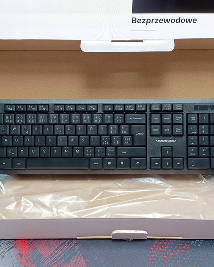 Belaidis klaviatūros ir pelės rinkinys MODECOM MC-7200, membraninis, tylus