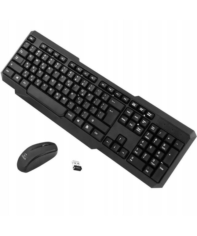 Belaidis klaviatūros ir pelės rinkinys Titanum TK108 Memphis, 2,4 GHz, juodas