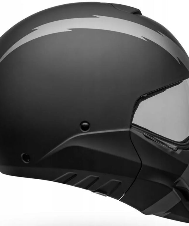 BELL BROOZER ARC MATTE BLACK/GREY motociklininko šalmas + 2 stiklai