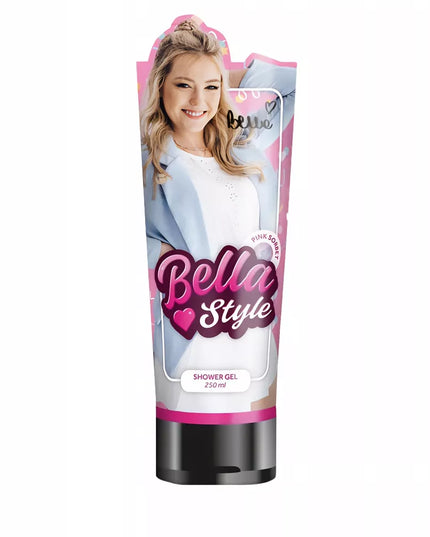 Bella Style Pink dovanų rinkinys: 3 kosmetikos priemonės – dušo putos, gelis ir kvepalai