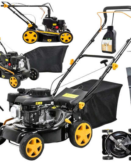 Benzininė vejapjovė Riwall Pro 4270 132 cm3 3,5 AG su ratų pavara ir 45 l krepšiu EU5