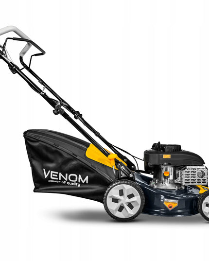 Benzininė vejapjovė Venom SM41, plieninis korpusas, galingas variklis, su pavara, 41 cm