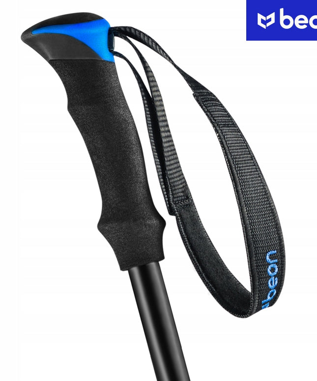 Reguliuojamos Trekingo ir Šiaurietiško Ėjimo Lazdos Beon Smart Blue – Su Antgaliais, Visoms Dangoms