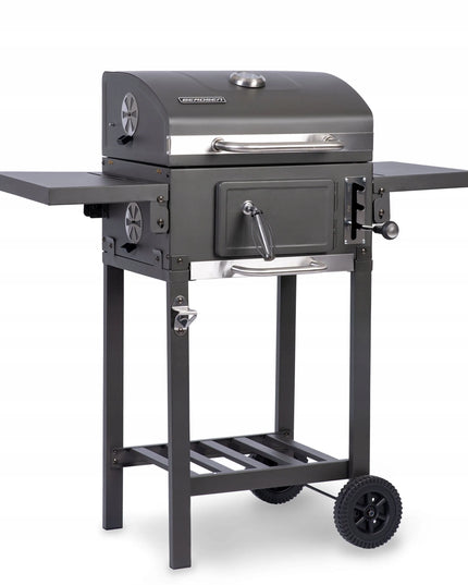 Berdsen BBQChef™ sodo anglinis grilis su ketaus grotelėmis, dangčiu ir ratukais