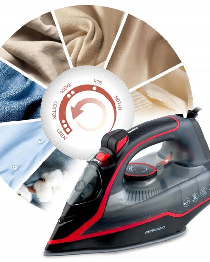 Berdsen BD-331 2600W garinis lygintuvas su keramine danga ir vertikalaus lyginimo funkcija