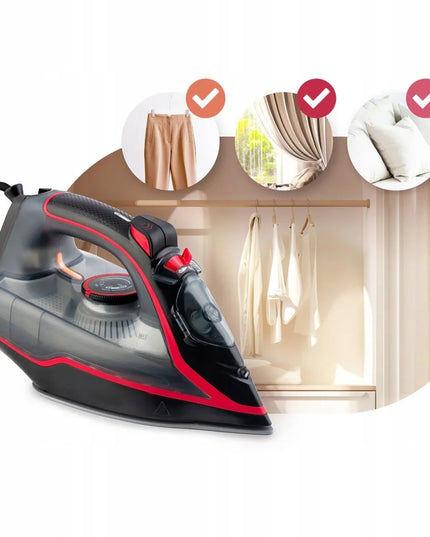 Berdsen BD-331 2600W garinis lygintuvas su keramine danga ir vertikalaus lyginimo funkcija