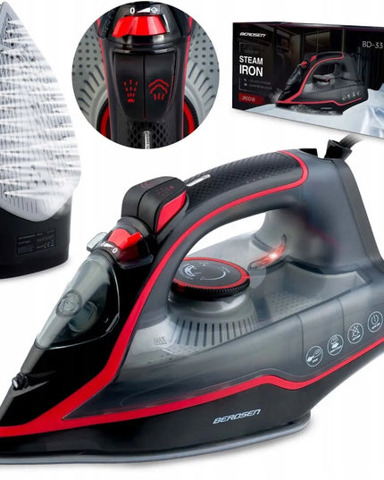 Berdsen BD-331 2600W garinis lygintuvas su keramine danga ir vertikalaus lyginimo funkcija