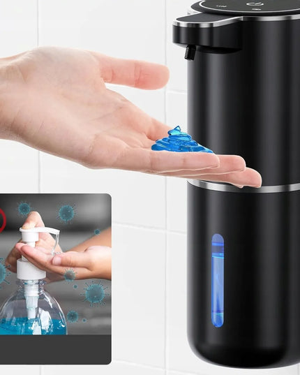 Bėskontaktis muilo dozatorius 380 ml, USB įkrovimas, vonios kambariui ir virtuvei