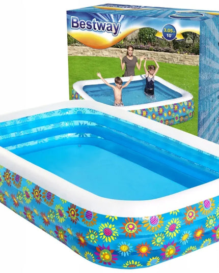 Bestway 54121 pripučiamas šeimyninis baseinas 305x183x56 cm, 1161 l