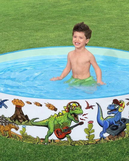 Bestway 55022 vaikiškas pripučiamas baseinas su dinozaurų grafika, 183 cm