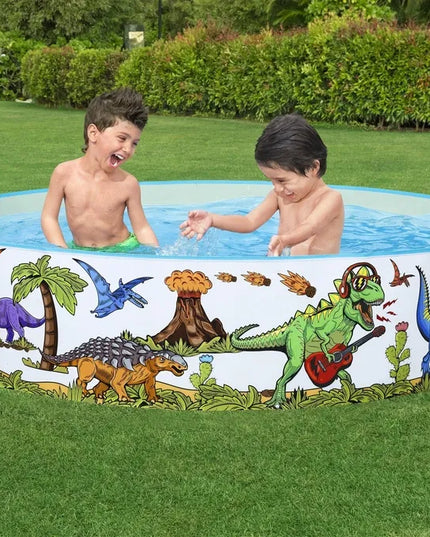 Bestway 55022 vaikiškas pripučiamas baseinas su dinozaurų grafika, 183 cm