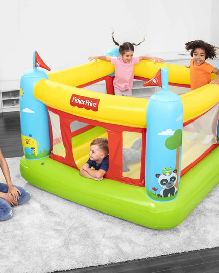 Bestway 93553 Fisher-Price pripučiamas batutas-pilis 175cm x 173cm x 135cm