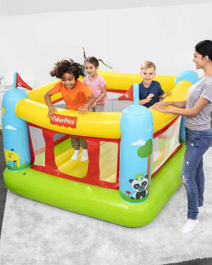 Bestway 93553 Fisher-Price pripučiamas batutas-pilis 175cm x 173cm x 135cm