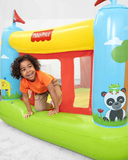 Bestway 93553 Fisher-Price pripučiamas batutas-pilis 175cm x 173cm x 135cm