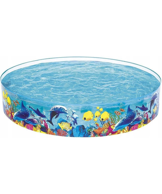 Bestway pripučiamas sodo baseinas vaikams Akvariumas 244 x 46 cm